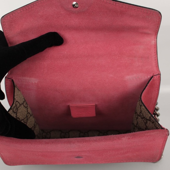 Gucci Dionysus Beige and Pink Mini Bag with Silver Chain - Picture 7 of 16